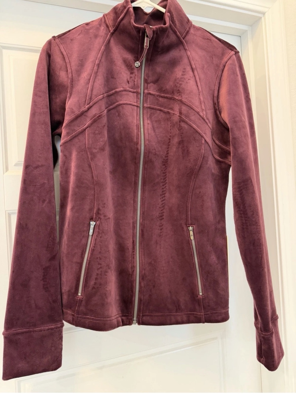 lululemon athletica Suede-Feel Zip Jacket in Deep Wine